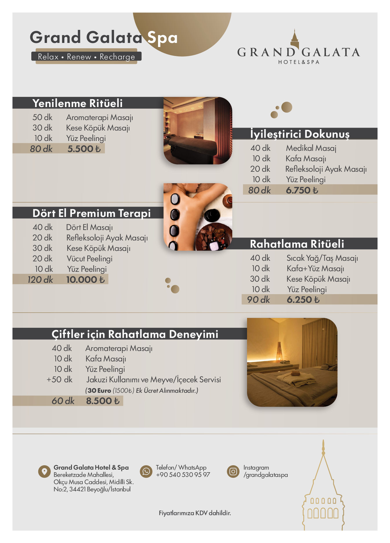 Grand Galata Spa Menü 2